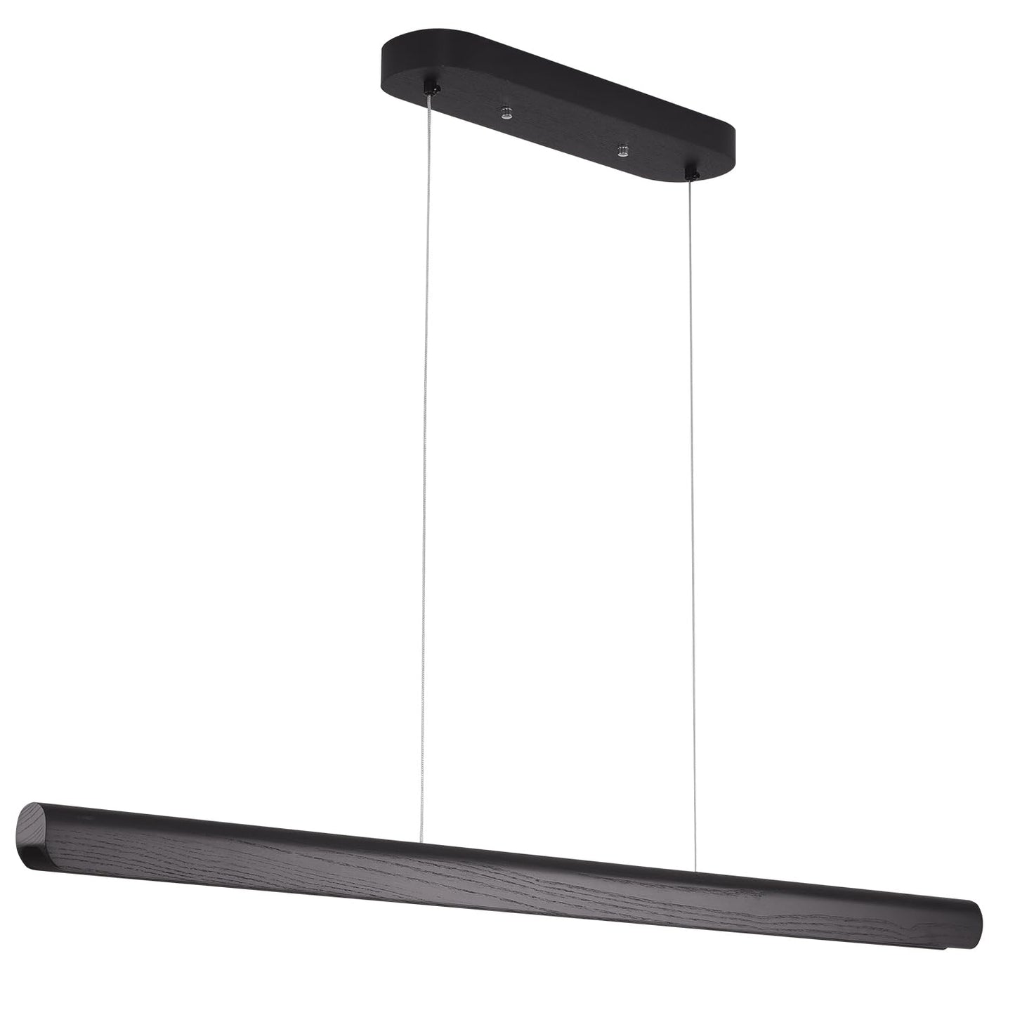 Yisdesign 39Inch Integrated Led Pendant Light 24W Dimmable Wood Linear Pendant Lighting Led Modern Island Light With Black Finish For Kitchen Island Dining Room Billiard & Pool Lights