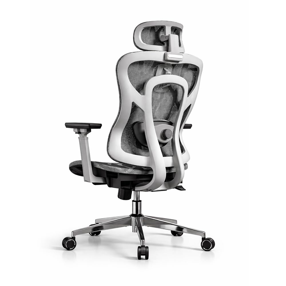 Logicfox Ergonomic Office Chair for Long Hours,High Back Mesh Chair with Adaptive Thoracic & Lumbar Support,3D Adjustable Armrests and Headrest,Designed for 8–10 Hour Workdays