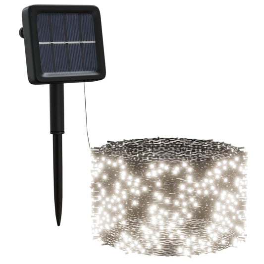 vidaXL Solar Fairy Lights, 5pcs 5x200 LEDs, Cold White, Solar-Powered, 39.4 x 0 inches, Model 328952, Indoor/Outdoor Use