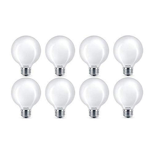 Philips LED Frosted G25 Light Bulb, Dimmable, 500 Lumen, 5.5W, E26 Base, Pack of 8, Daylight (5000K