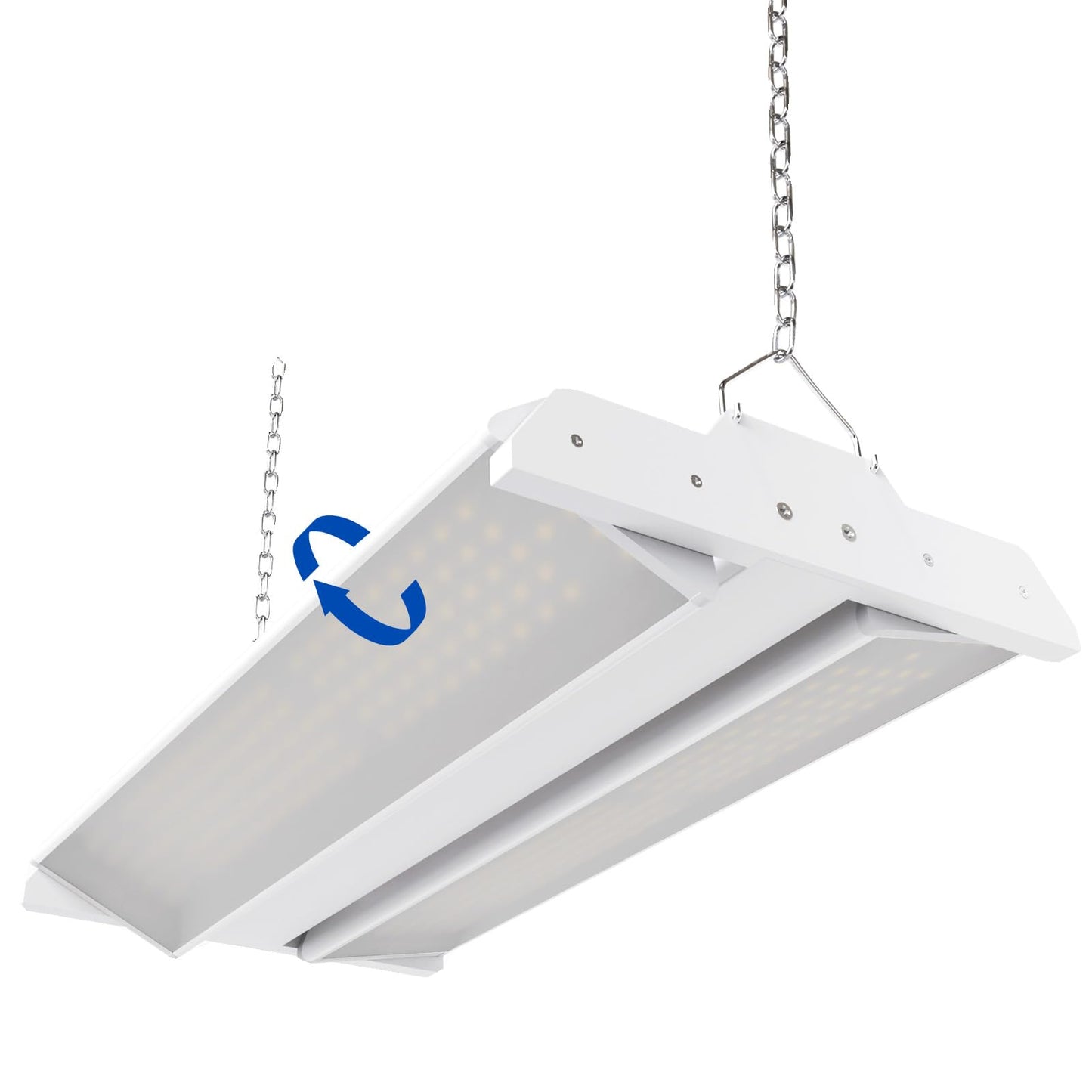 Jtt Led Linear High Bay Light  5000K Daylight 150W 21000Lm Shop Light Commercial 360 Adjustable Tilt Hanging Led High Bay Shop Lighting Fixtures For Garage  Etl 1-Pack
