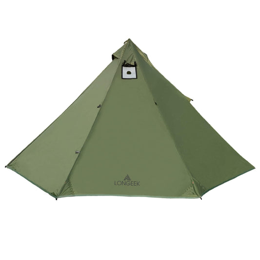 Longeek 4 Person Camping Tent 4 Seasons Backpacking Ultralight Easy Up Hot Teepee