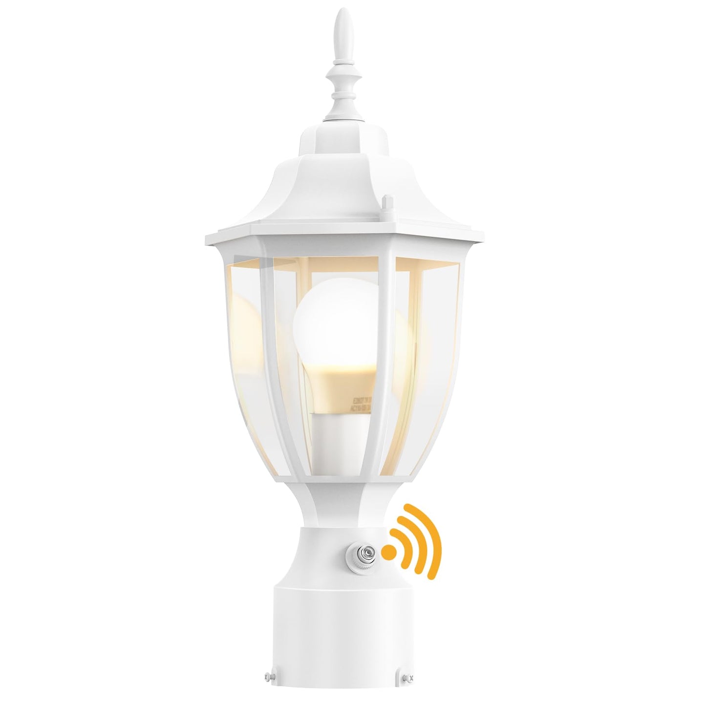 Lamomo Dusk To Dawn Outdoor Post Lights  Waterproof Aluminum White Lamp Post Light Fixture  Lamp Posts Outdoor Lighting Pole Lantern For Yard Patio Pathway Garden