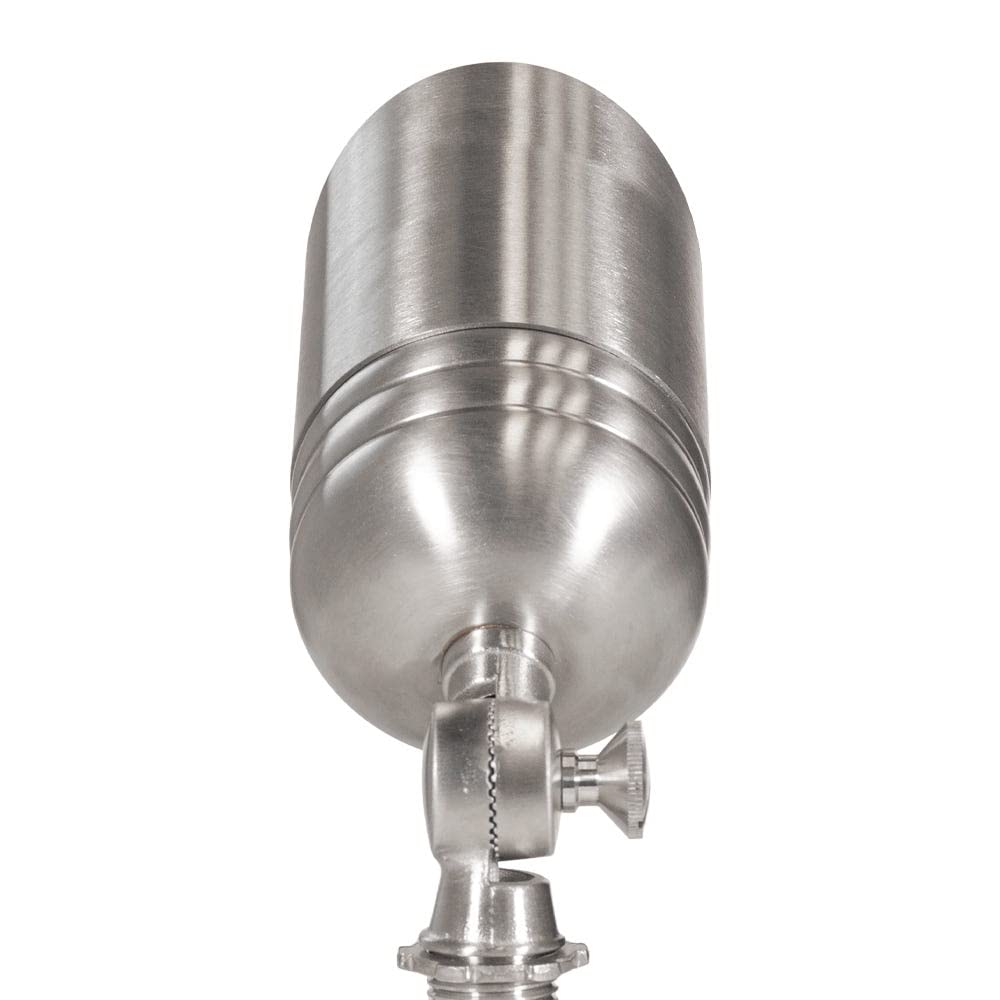 VOLT Outdoor Spotlights - 12V Fat Boy Stainless Steel - 20-Pack without LED Bulbs - Silver Finish