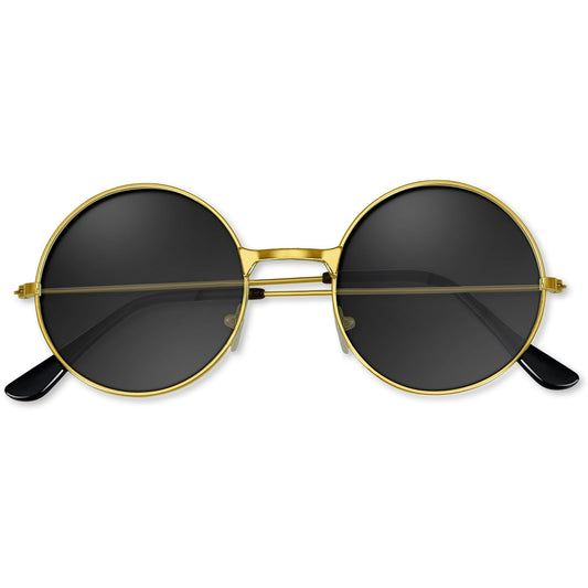 Hippie Sunglasses 70s Round Hippie Glasses Party Decoration Sunglasses for Women with Colored Glasses Cloth