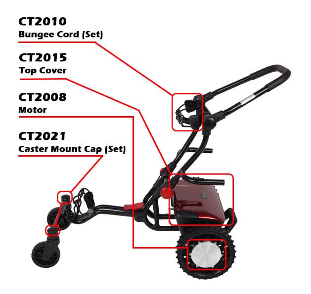 CaddyTrek R2 Follow Golf Caddy, Red