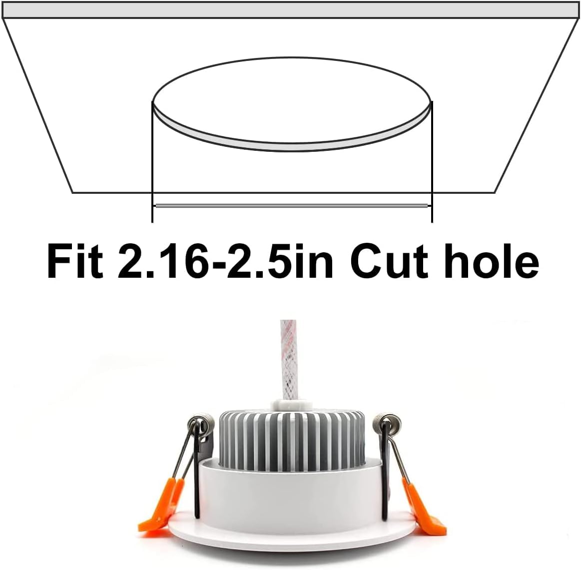 Ygs-Tech 2 Inch Led Recessed Lighting  Dimmable Downlight 3W(35W Halogen Equivalent)  Cri80  5000K Daylight White Ceiling Light With Led Driver (24 Pack)