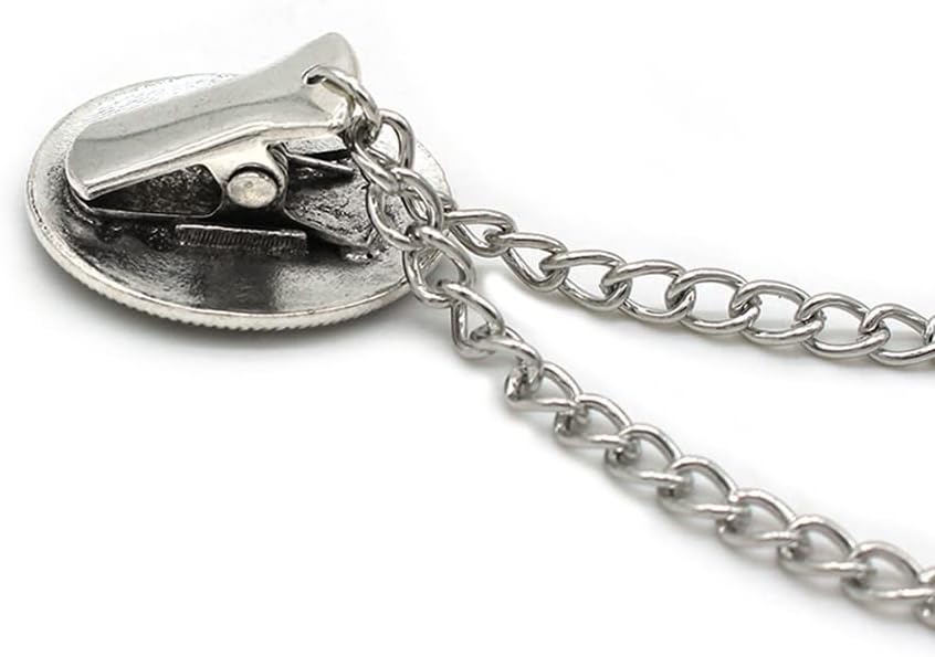 7Pcs Retro Sweater Chain Shawl Clips Cardigan Dresses Clip Collar Clip with Chain for Women Girls