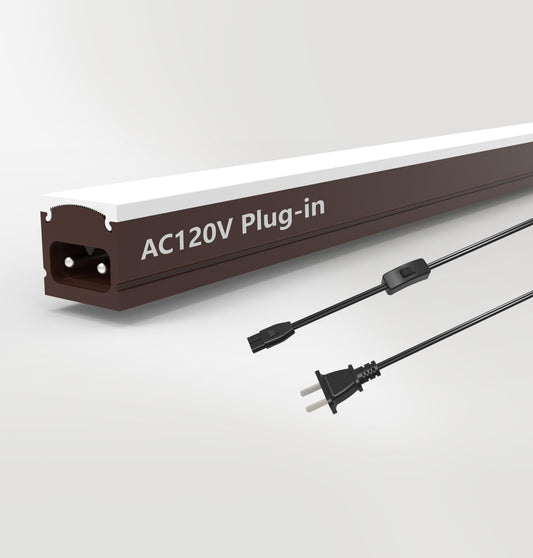 Leetdud Under Cabinet Lighting Plug In  32 Inch 1 Pc  Linkable Ac120V 3Cct 3000K/4000K/5000K Ultra Slim  Led Under Cabinet Lights For Counter Light  Kitchen  Shelf  Sink  Workshop  Desk  Bronze