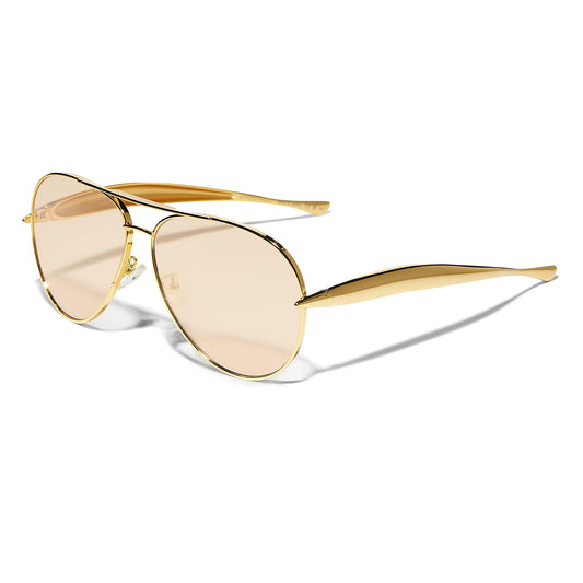 Retro Gold Aviator Sunglasses for Women Men, 2025 Metal Oversized 70s Aviators Sun Glasses