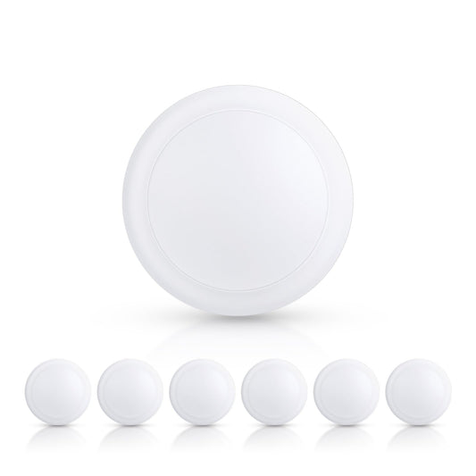 Ecoeler 5/6 Inch Dimmable Led Disk Lights  16.5W Flush Mount Disc Ceiling Can Light  1100Lm 6000K Bright White  Surface Mount Lighting Fixture For J-Box Or Recessed Can  Etl-Listed  6 Pack