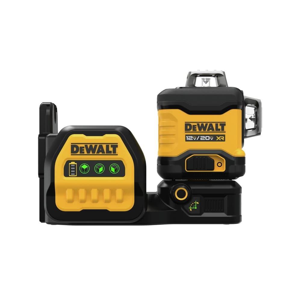 DEWALT 20V/12V MAX Laser Level Kit, 3 x 360, Green (DCLE34030G), Color Yellow