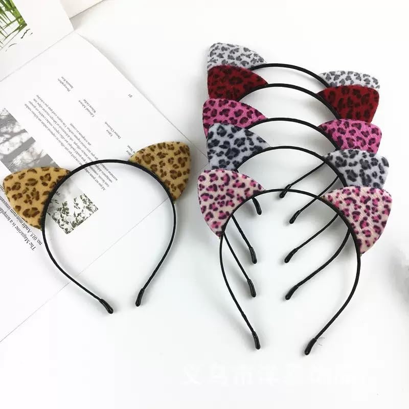 ASHONE Cat Ears Headband for Women Cute Cat Costume Hair Accessories for Halloween Party Cosplay (Off White, One Size)