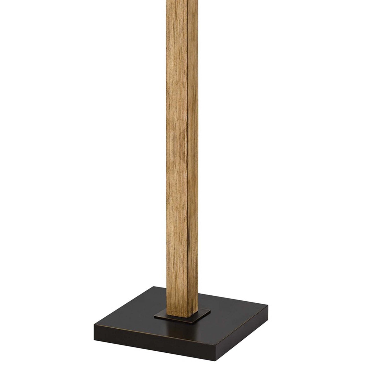 Benzara Wooden Floor Lamp with 3 Metal Mesh Shades, 61x11x23.54 inches, Brown and Black, Model BM241796
