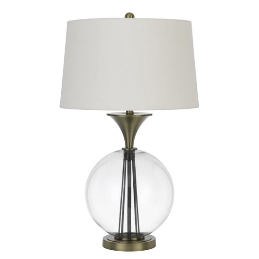 Benzara Globe Table Lamp, 46 in., Metal & Glass, Dimmer, Brass, Model BM272230