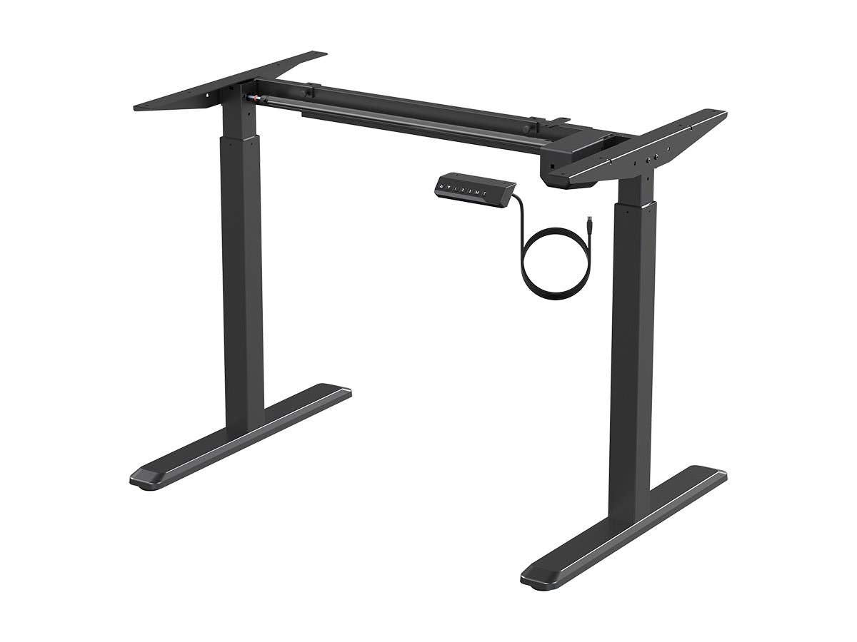 Monoprice Height Adjustable Sit-Stand Riser Table Desk Frame - Black with Electric Single Motor, Compatible with Desktops from 39 Inches Up to 63 Inches Wide - Workstream Collection