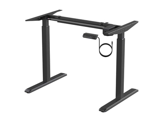 Monoprice Height Adjustable Sit-Stand Riser Table Desk Frame - Black with Electric Single Motor, Compatible with Desktops from 39 Inches Up to 63 Inches Wide - Workstream Collection