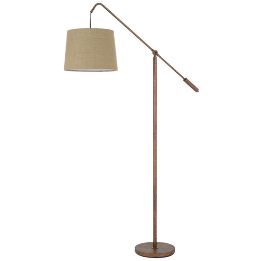 Benzara Metal Floor Lamp, Adjustable Arc Arm, Rustic Bronze, Model BM272212, 68 in.