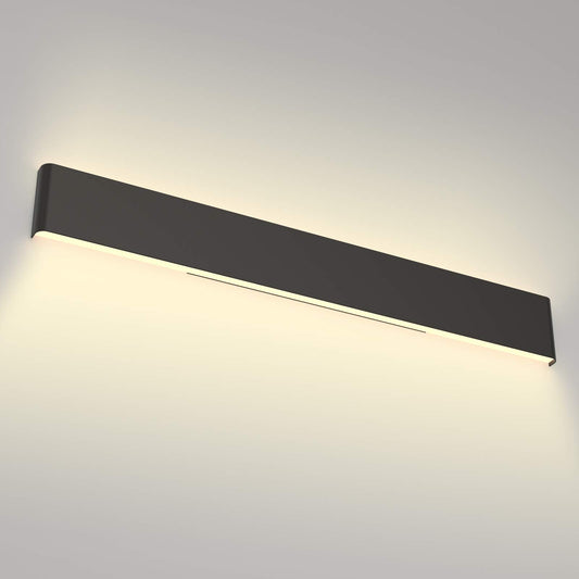Aipsun LED Vanity Light - Matte Black Wall Mount, 43.3in, Warm Light 3000K