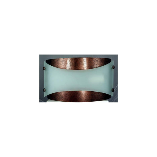 Cal Lighting Wall Lamp, Rust Finish, Metal, 3inL x 12inW x 7inH, Model LA-164-RU, Orange