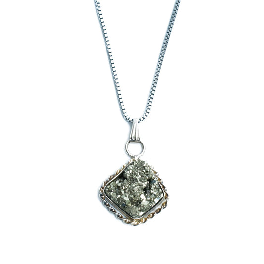 Astrotalk Raw Pyrite Pendant | Stone of Wealth, Confidence & Clarity | Pyrite Pendant for Women | Best Gift Items for Women | Spiritual Jewellery