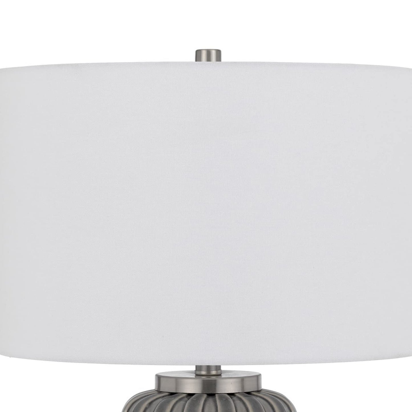Benzara Ceramic Table Lamp with Dimmer, 29 in., Gray, Model BM272340