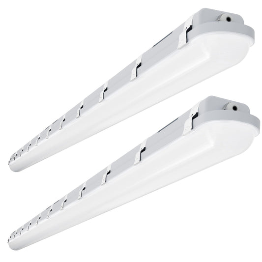 Jtt 8Ft Led Vapor Tight Light 120/100/80W 5000K/4000K/3000K Vapor Proof Lighting Fixture Ip66  18000Lm Led Outdoor Shop Light Waterproof For Parking Garage Car Wash Warehouse Barn Etl Listed-2Pack