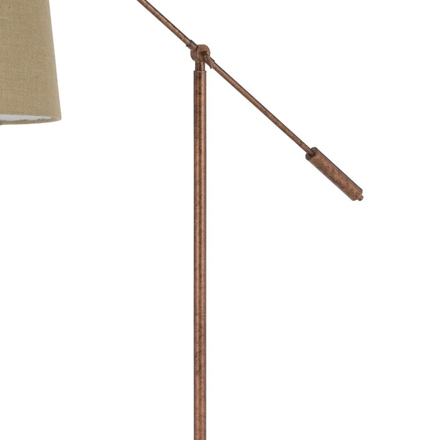Benzara Metal Floor Lamp, Adjustable Arc Arm, Rustic Bronze, Model BM272212, 68 in.