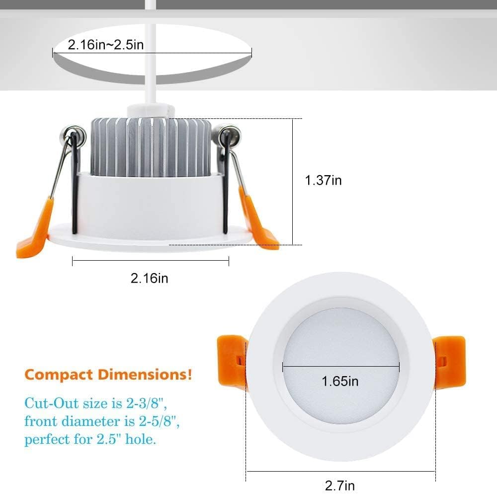 2 Inch Led Downlight  32 Pack Recessed Lighting Dimmable Ceiling Light  3W  4000K Natural White  Cri80 With Led Driver(35W Halogen Equivalent)
