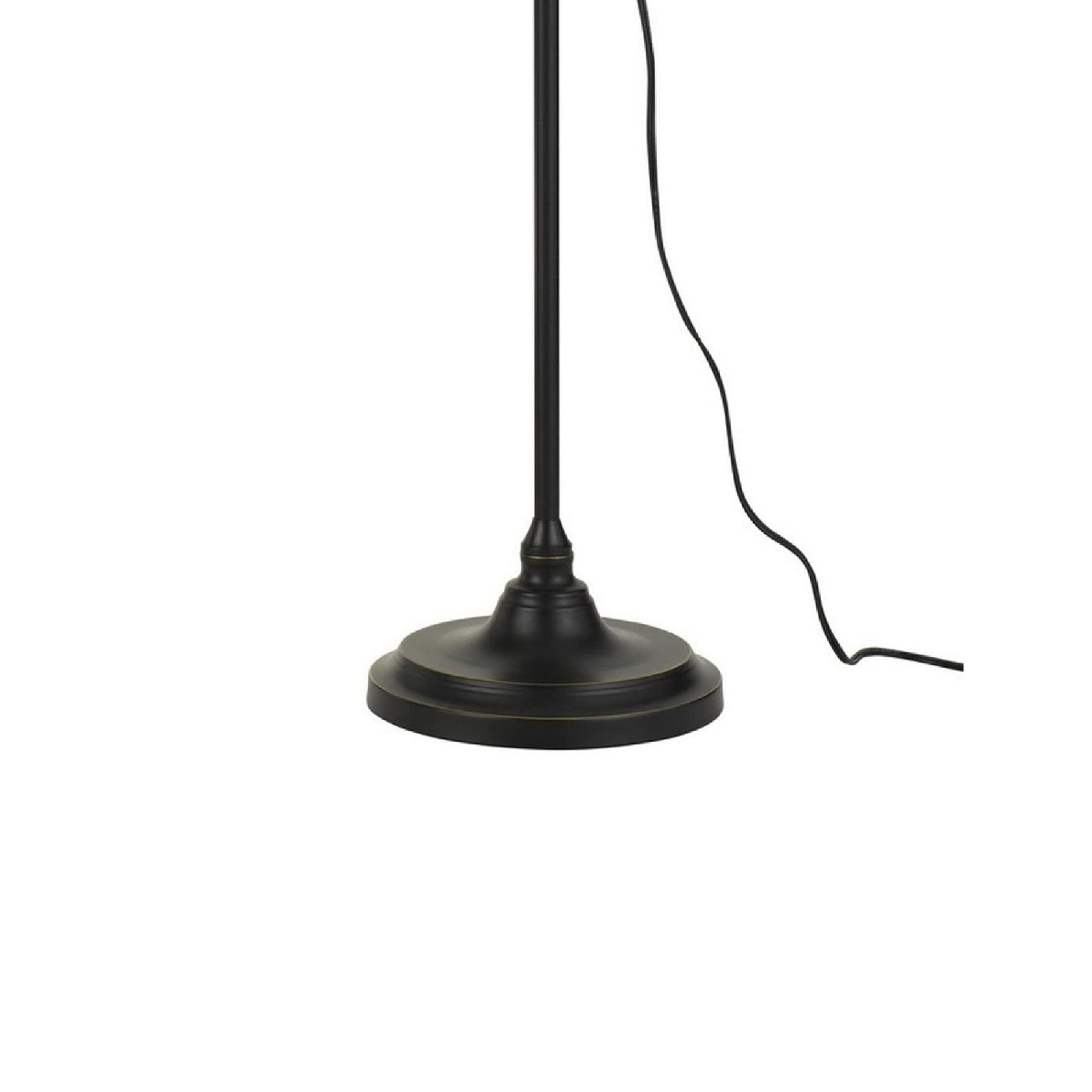 Benzara 47 Inch Adjustable Metal Floor Lamp, Tapered Shade, Black, Model BM271949, Bronze Finish