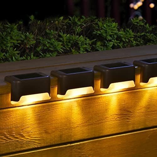 SOLPEX Solar Deck Lights Outdoor 16 Pack, Solar Step Lights Waterproof Led Solar lights for Outdoor Stairs, Step , Fence, Yard, Patio, and Pathway(Warm White)