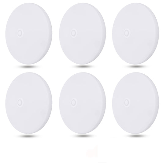 Facon LED RV Puck Light, 4.5in Super Slim, 6-Pack, 12V DC, Warm White 3400K, Surface Mount Ceiling Dome Light, Aluminum Base,
