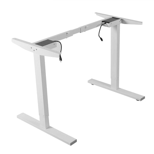 wonline Electric Stand Up Desk Frame Dual Motor Standing Desk Base Height Adjustable Workstation Base with 4 Programmable Memory Controller Steel Legs for Home Office (Frame Only)