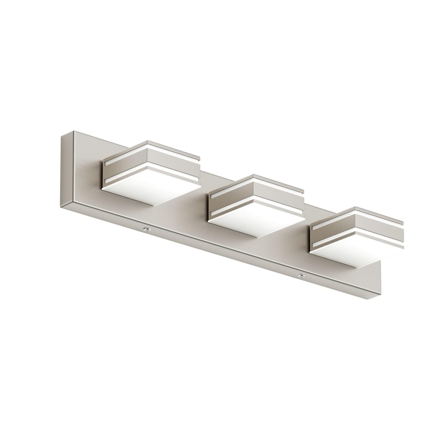 Ralbay 24Inch Brushed Nickel Bathroom Vanity Lights 3-Light Metal Acrylic Led Modern Bathroom Wall Lighting Fixtures