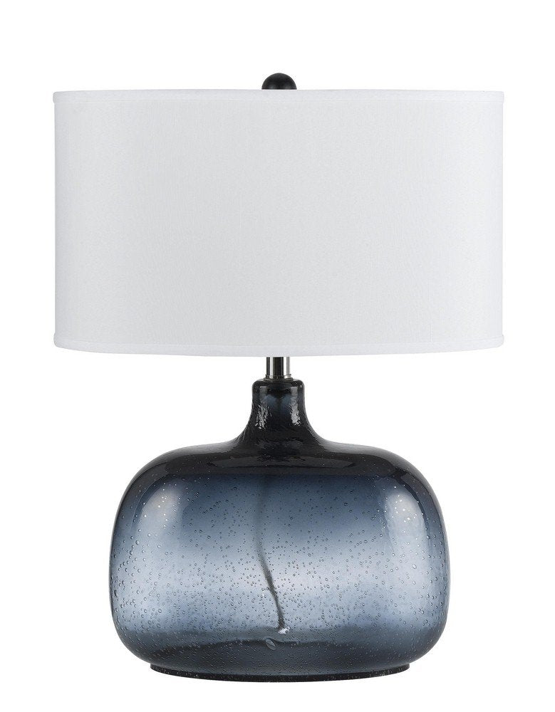 Cal Lighting Christi Glass Table Lamp, 18x11x24.25 inches, Navy Blue, Model BO-2263TB