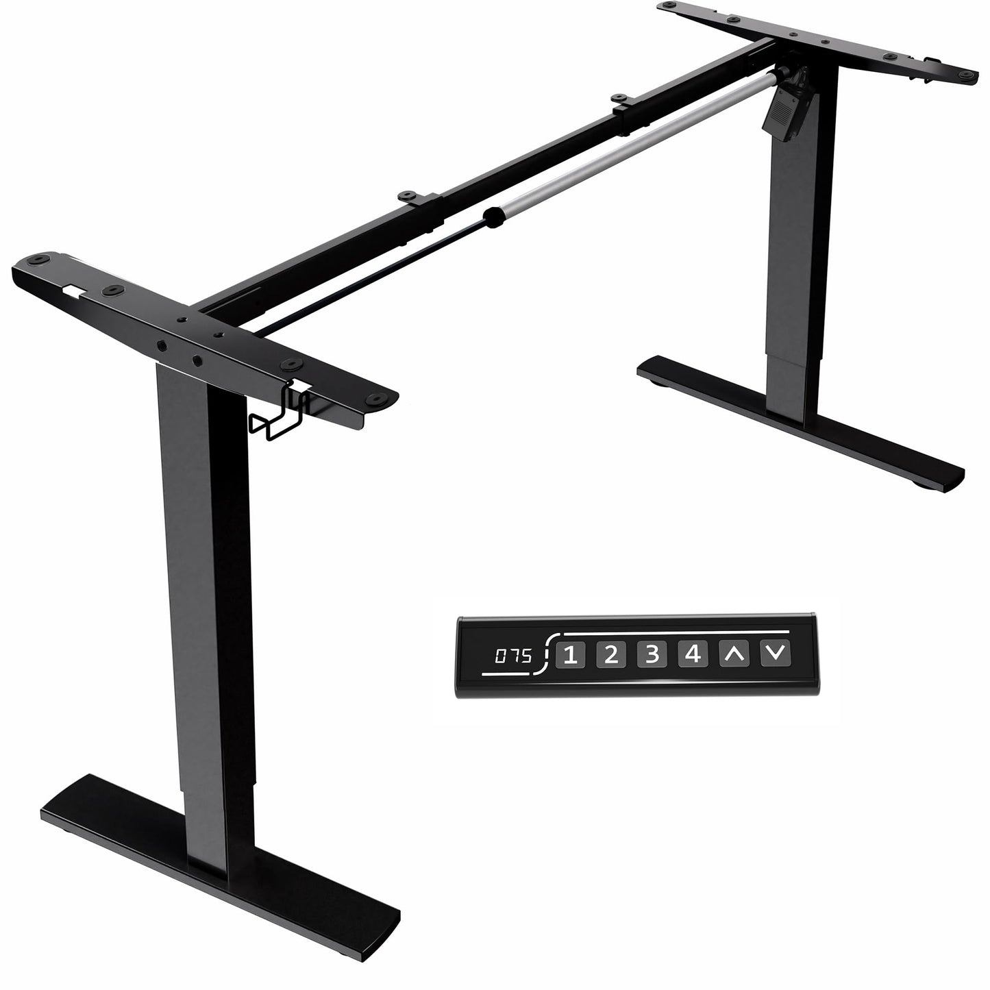 VIVO Electric Stand Up Desk Frame Workstation, Frame Only with 220 lbs Capacity, Brushless Motor Standing Height Adjustable Legs with Memory Controller, Black, DESK-V100EBY