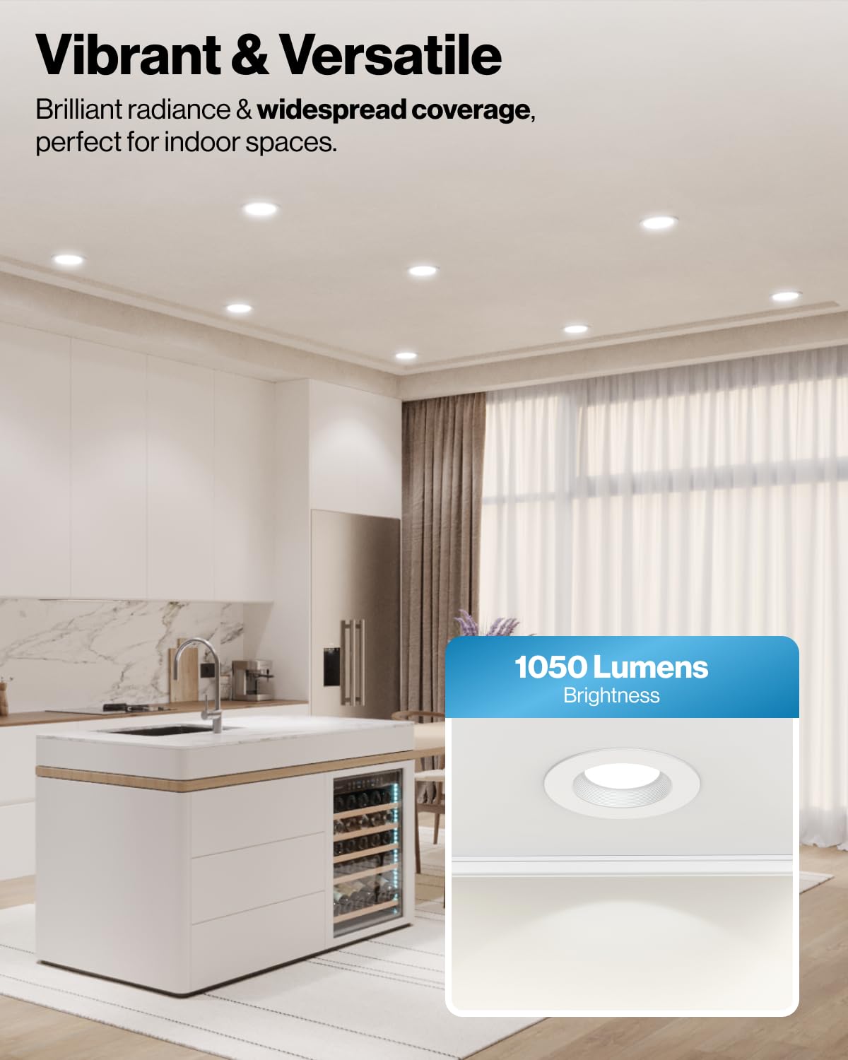 Sunco Lighting LED Can Lights Retrofit 5/6 Inch Dimmable 13W 1050 LM 96 Pack 5 CCT (2700K-5000K) Polycarbonate B