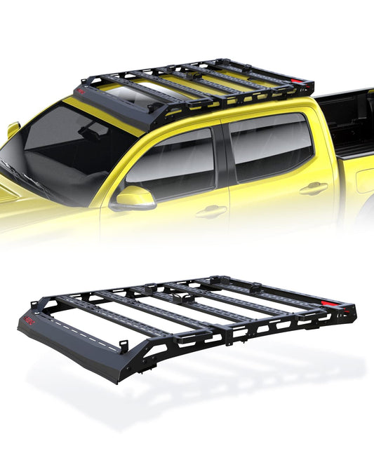 Heavy Duty Top Roof Rack Accessories Compatible with 2005-2023 Toyota Tacoma Double Cab 4 Doors Pickup/No Drilling