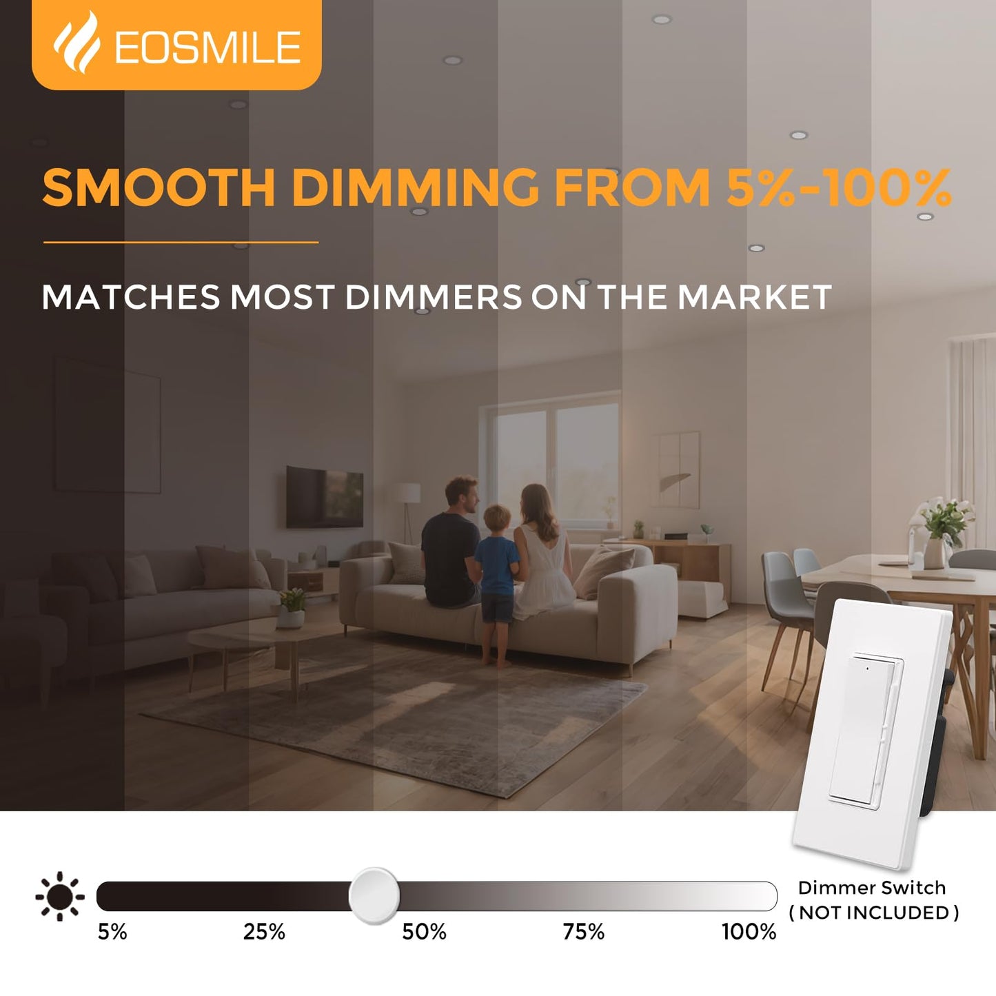 Eosmile 12 Pack 6 Inch Black 5Cct Led Recessed Light With Night Light  Dimmable Canless Wafer Downlight Etl&Fcc  2700K 3000K 3500K 4000K 5000K Selectable Ultra-Thin Lighting  12W  120V  1100Lm