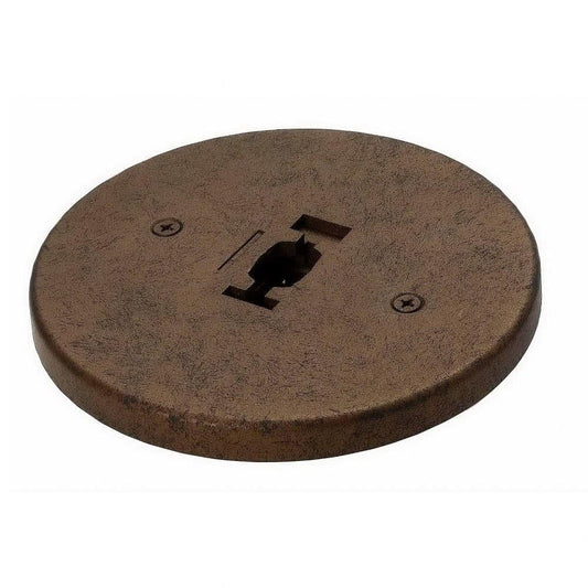 Cal MONOPOINT Round Light Fixture, Line Voltage, 4.6inx4.6inx0.5in, Metal, Rust, Model CALHT-301-RU