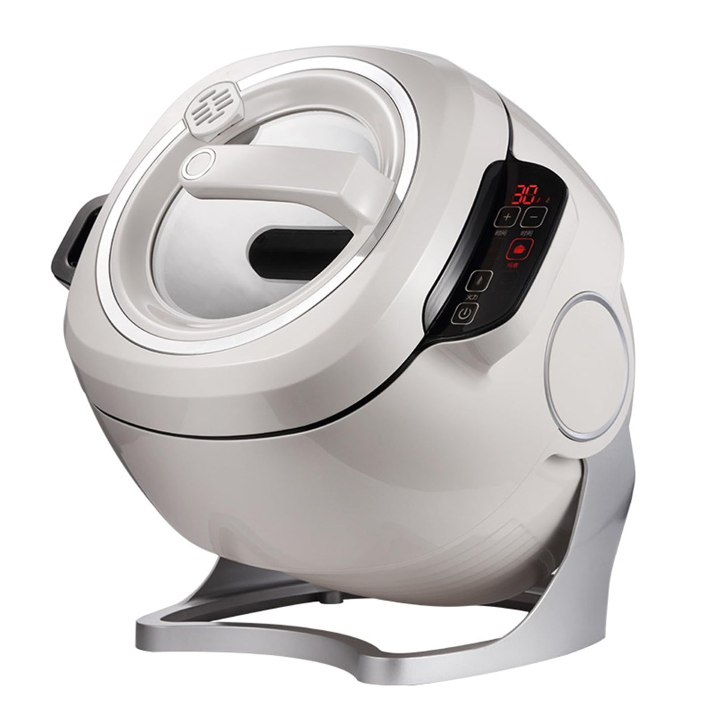 1000w Automatic Cooking Machine, 5.45 Quart 360° Rotation Pot Commercial Auto Stir Fry Machine for Cooking & Stewing, Rice Cooker, Multifunctional Choose with Smart Touch