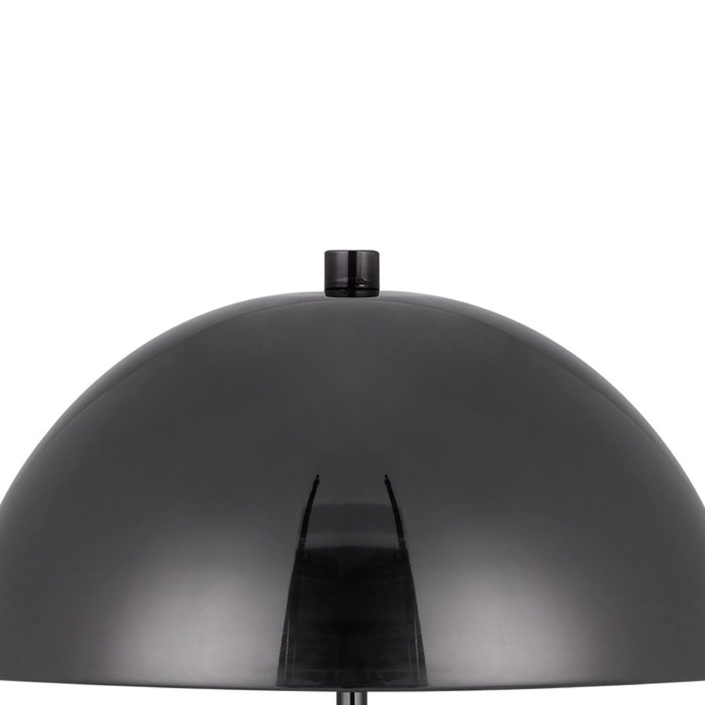 Benzara Metal Accent Table Lamp, 20 Inch, Dome Shade, Black, Model BM271963