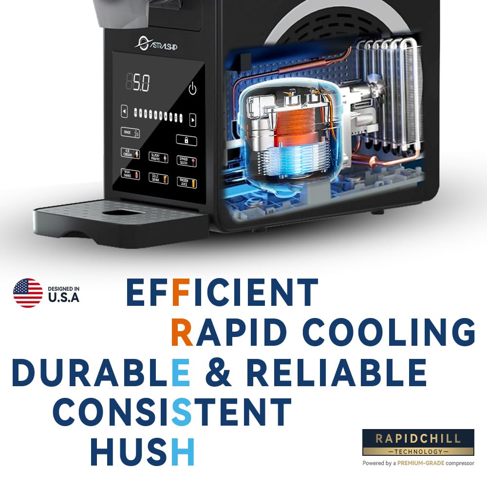 Slushie Machine with Soft Serve Ice Cream Mode, Slushy Maker for Home Frozen Drink Maker with 7 Presets, Auto Rinse, Low-Sugar & Alcohol Alerts – For Slush, Milkshakes, Margaritas & Frappés