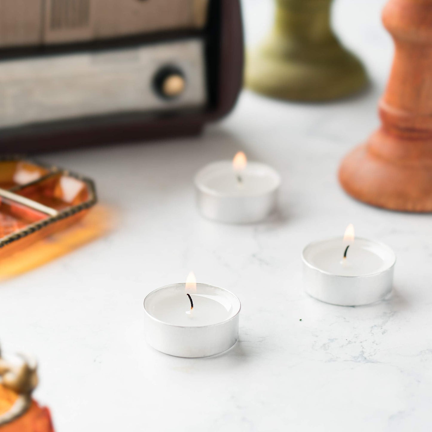 Home Lights Tealight Candles, 300 Pack, Unscented White Votive, Smokeless, Ideal for Weddings, Shabbat, Home Decoration, Model PEV010-300