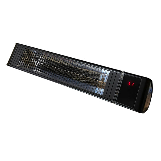 SunWave 2000-Watt Black Carbon LED Screen Infrared Patio Heater, Wireless Remote Controlled with 6 Heat Levels, Electric 220-240v Residential or Commercial by Muskoka Lifestyle Products