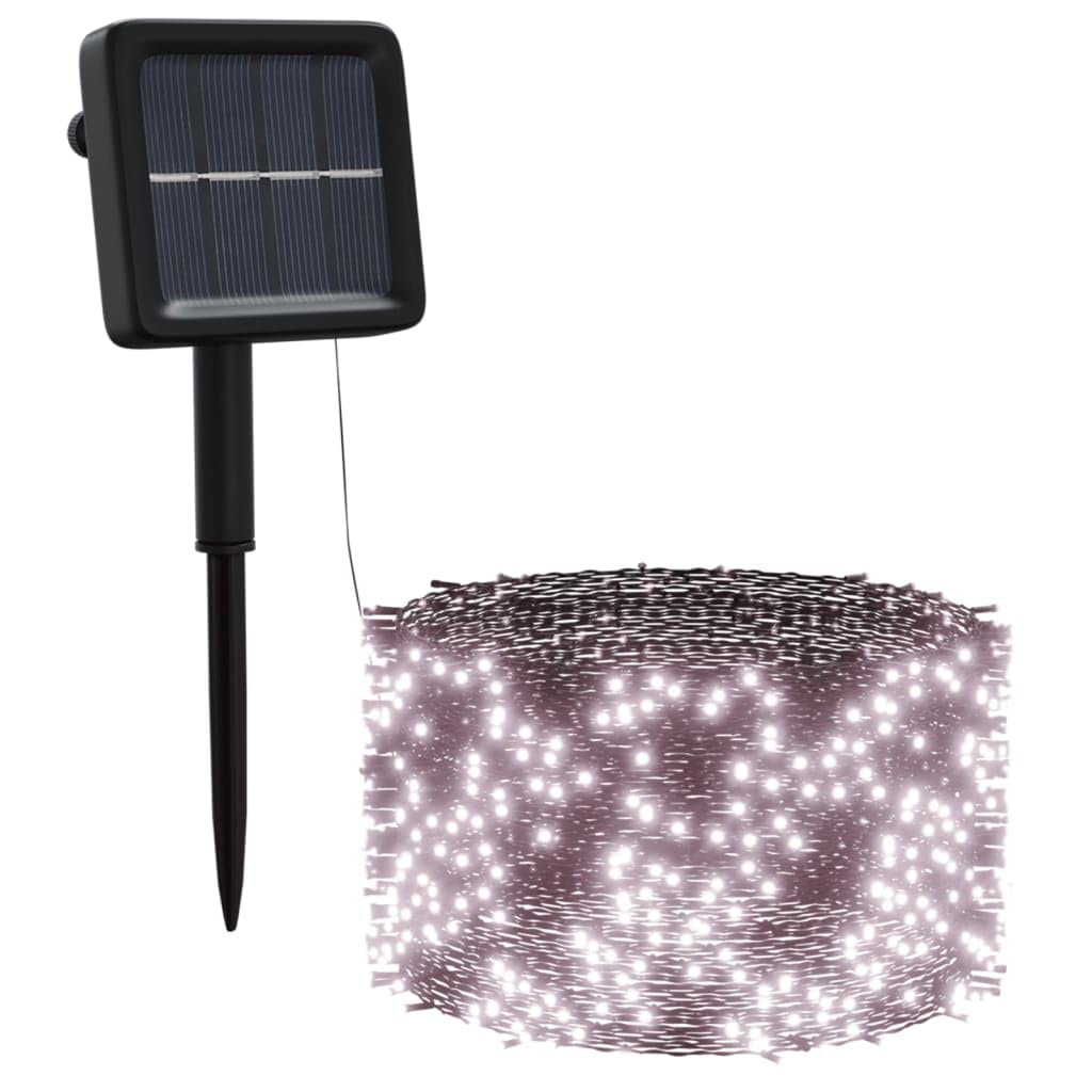 vidaXL Solar Fairy Lights Set of 5, 200 LED Warm White Bulbs, 8 Lighting Modes, Indoor/Outdoor, Model 328951, 39.4 x 0 x
