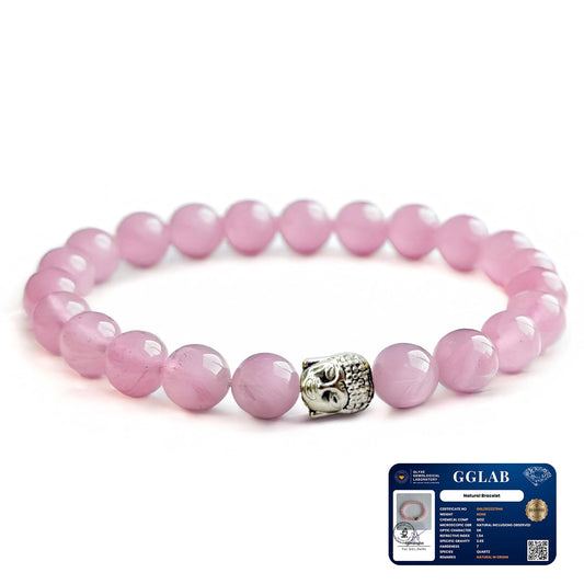 Astrotalk Rose Quartz Bracelet with Buddha Charm | Promotes Love, Healing & Inner Peace | Healing Astrology Bracelet for Women |