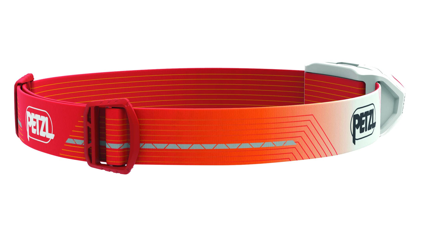 PETZL ACTIK CORE Headlamp - 600 Lumen Rechargeable Light with Red Lighting - One Size - Red - Model E065AA03