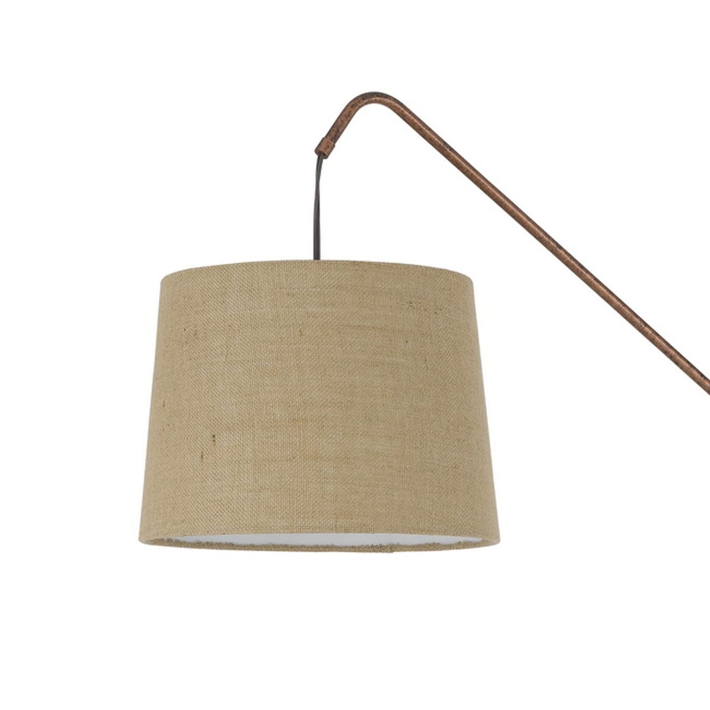 Benzara Metal Floor Lamp, Adjustable Arc Arm, Rustic Bronze, Model BM272212, 68 in.