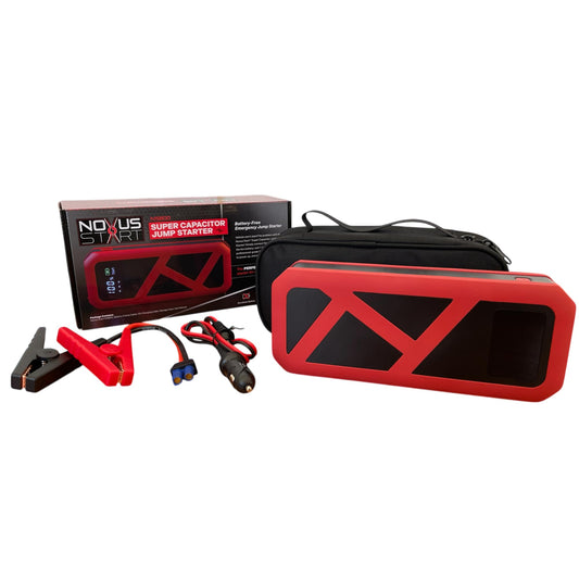 Novus Start Super Capacitor Jump Starter: No Prep Needed, No Internal Battery, Eco-Friendly & Maintenance-Free Car Accessory, No Need to Pre-Charge, 800 Amp Power, Designed for Any 12V Gas Engine